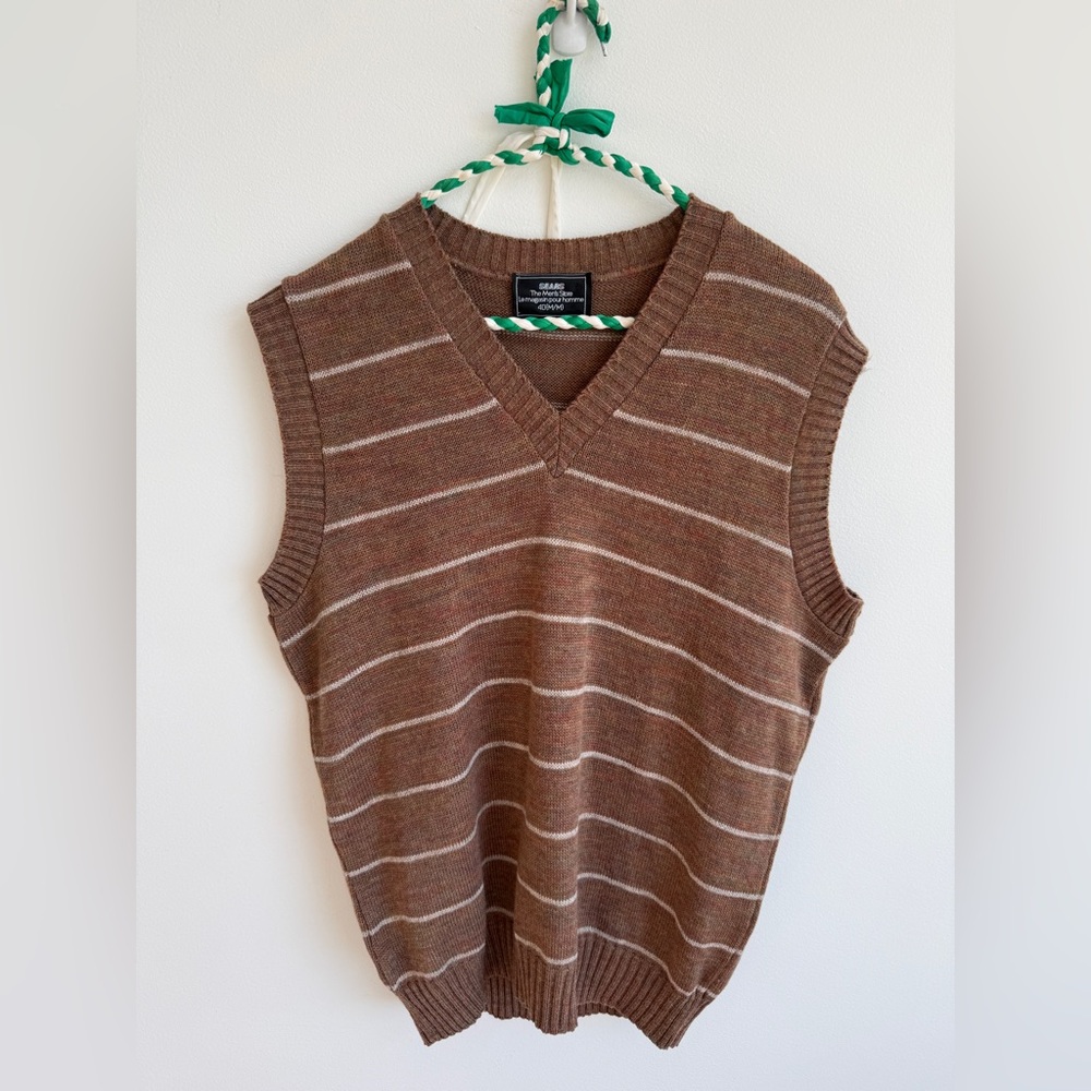 Vintage V neck sweater 
Sears men’s store
40 MM